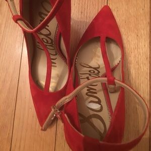 Red suede shoes Sam & Edelman